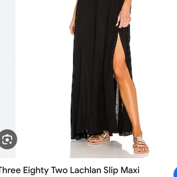 NWT Revolve Three Eighty Two Lachlan Slip Maxi Dress in Black - Picture 7 of 9